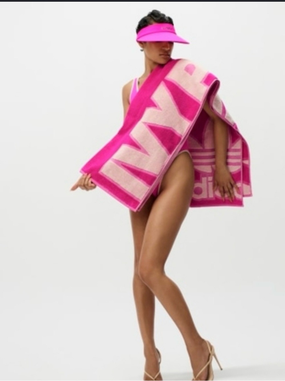 IVY PARK Vibrant Hot Pink Beach Towel